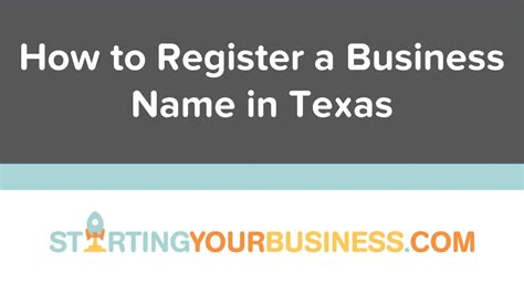 Start Your Business Journey in Texas: Learn How to Register Your Business Name Today